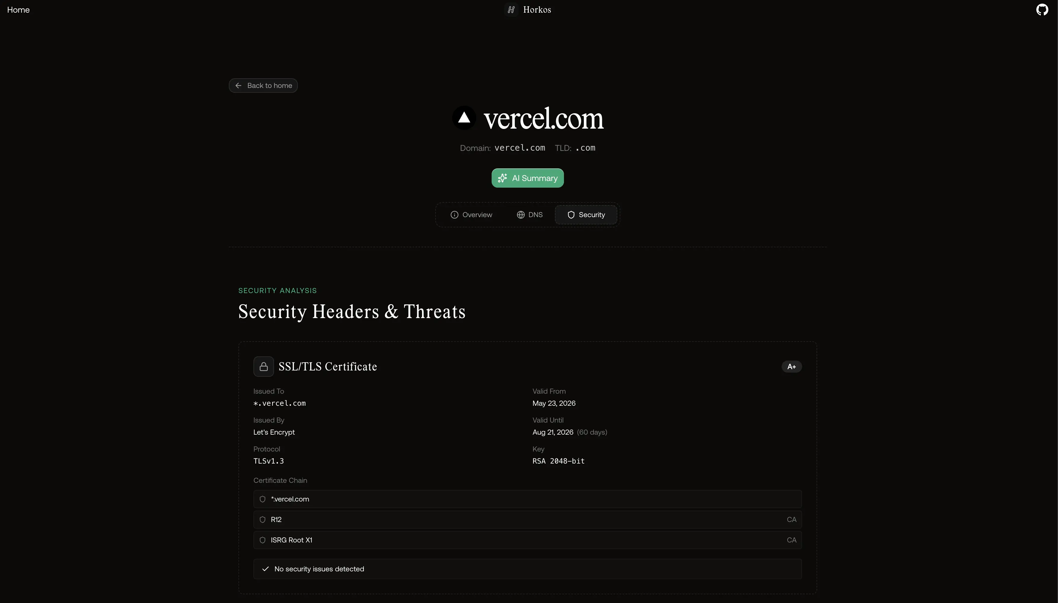 Horkos Audit AI screenshot