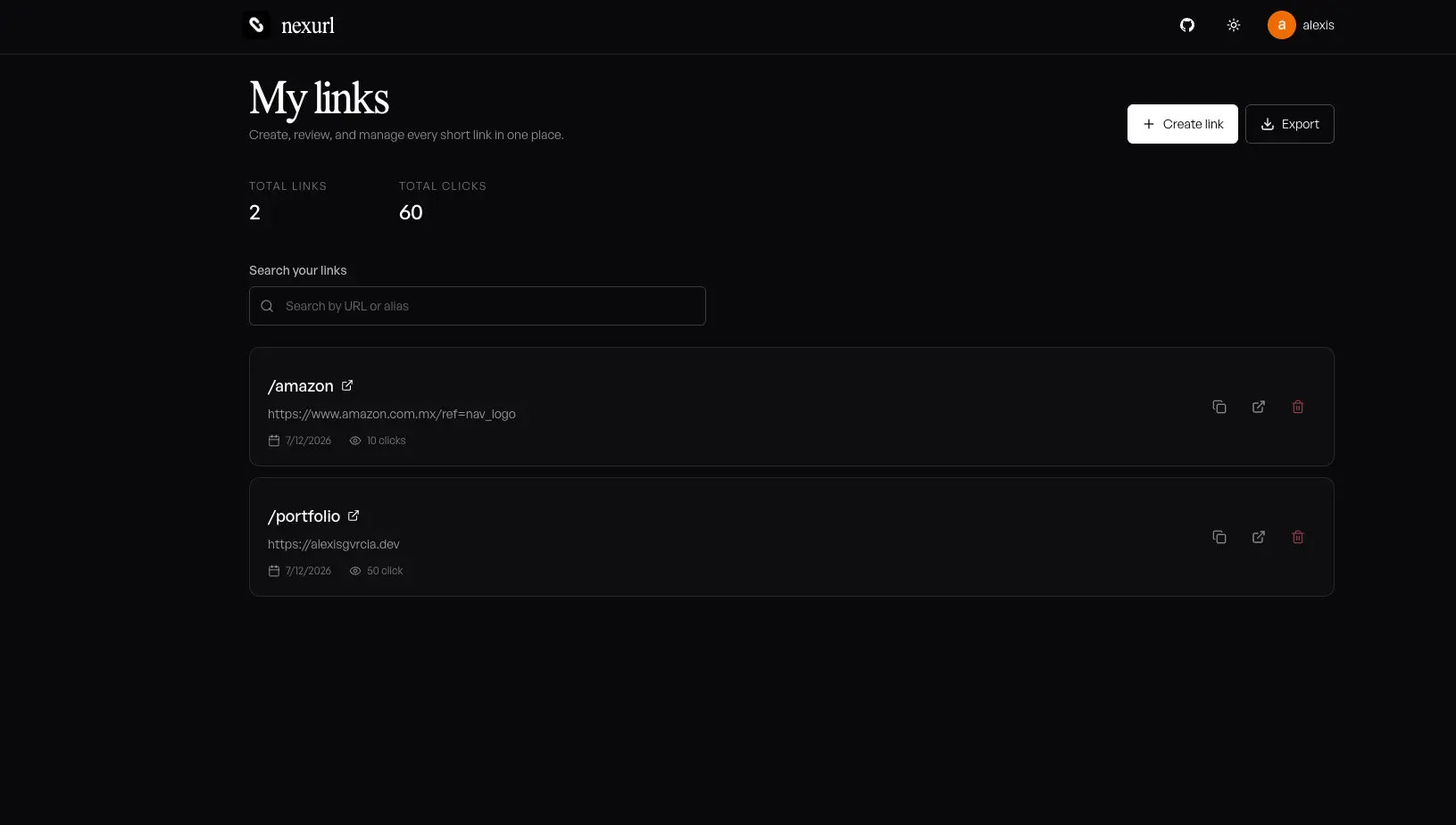 nex url screenshot